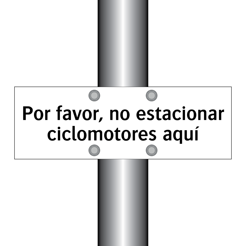 Por favor, no estacionar ciclomotores aquí