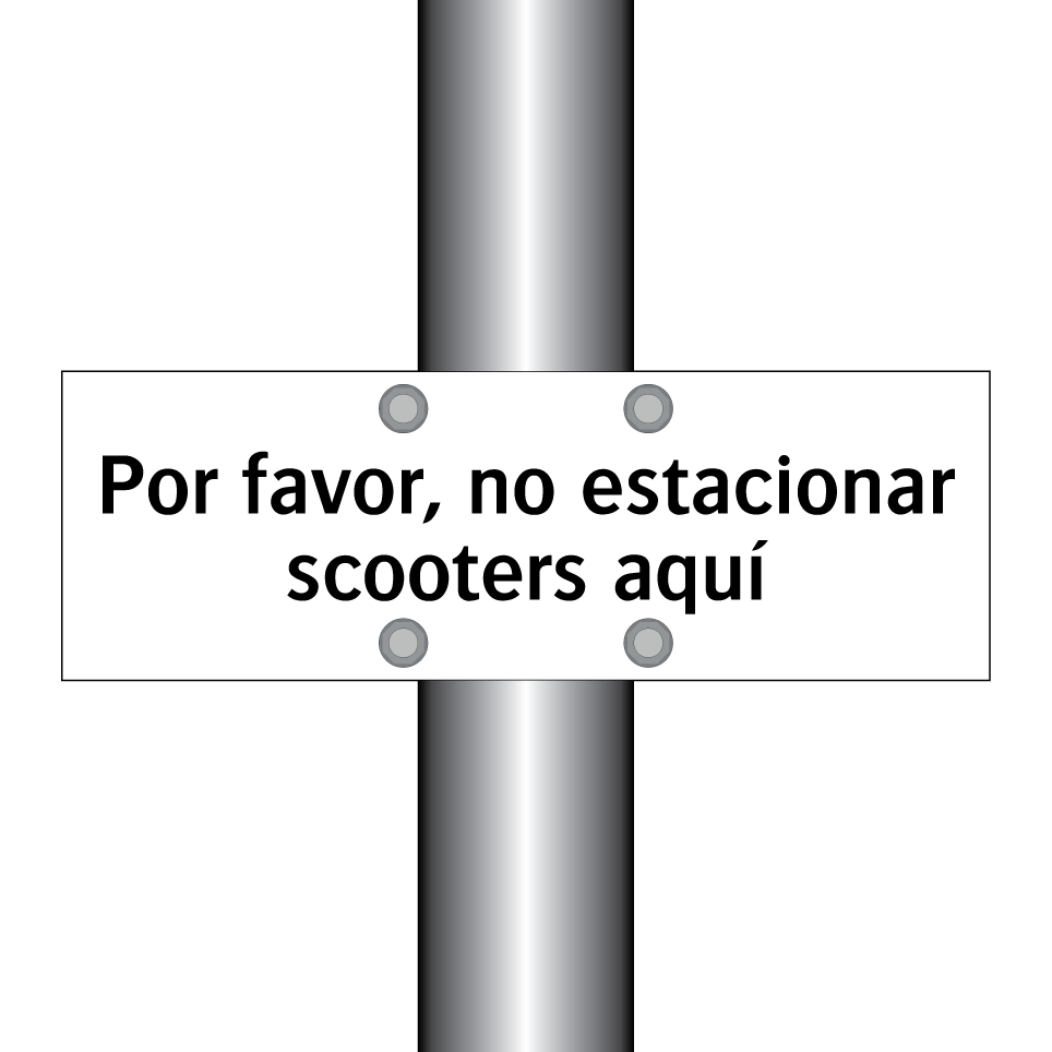 Por favor, no estacionar scooters aquí