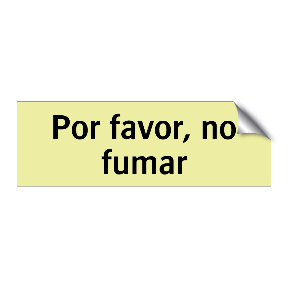 Por favor, no fumar