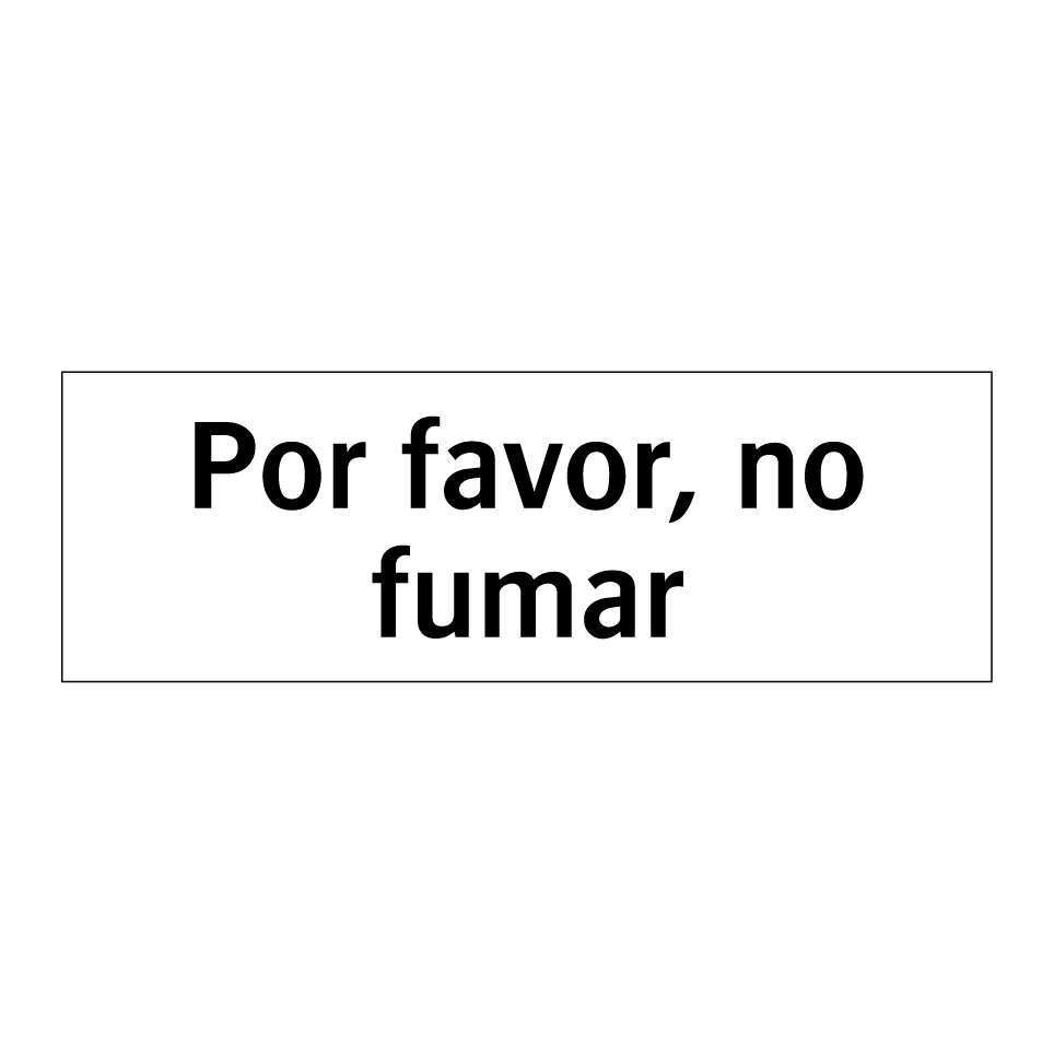 Por favor, no fumar