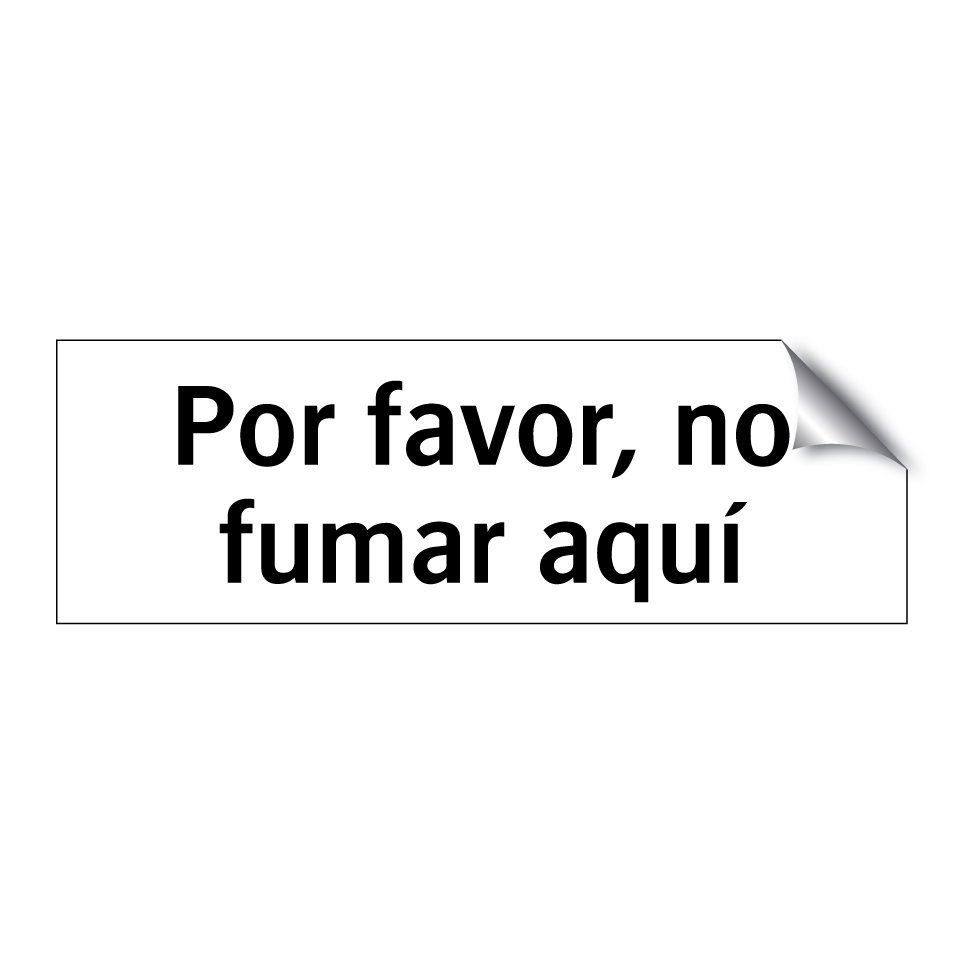 Por favor, no fumar aquí