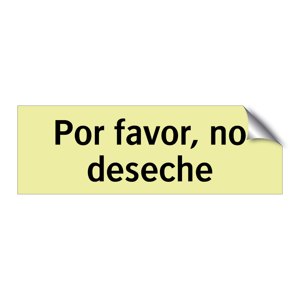 Por favor, no deseche