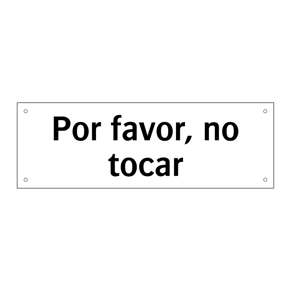 Por favor, no tocar
