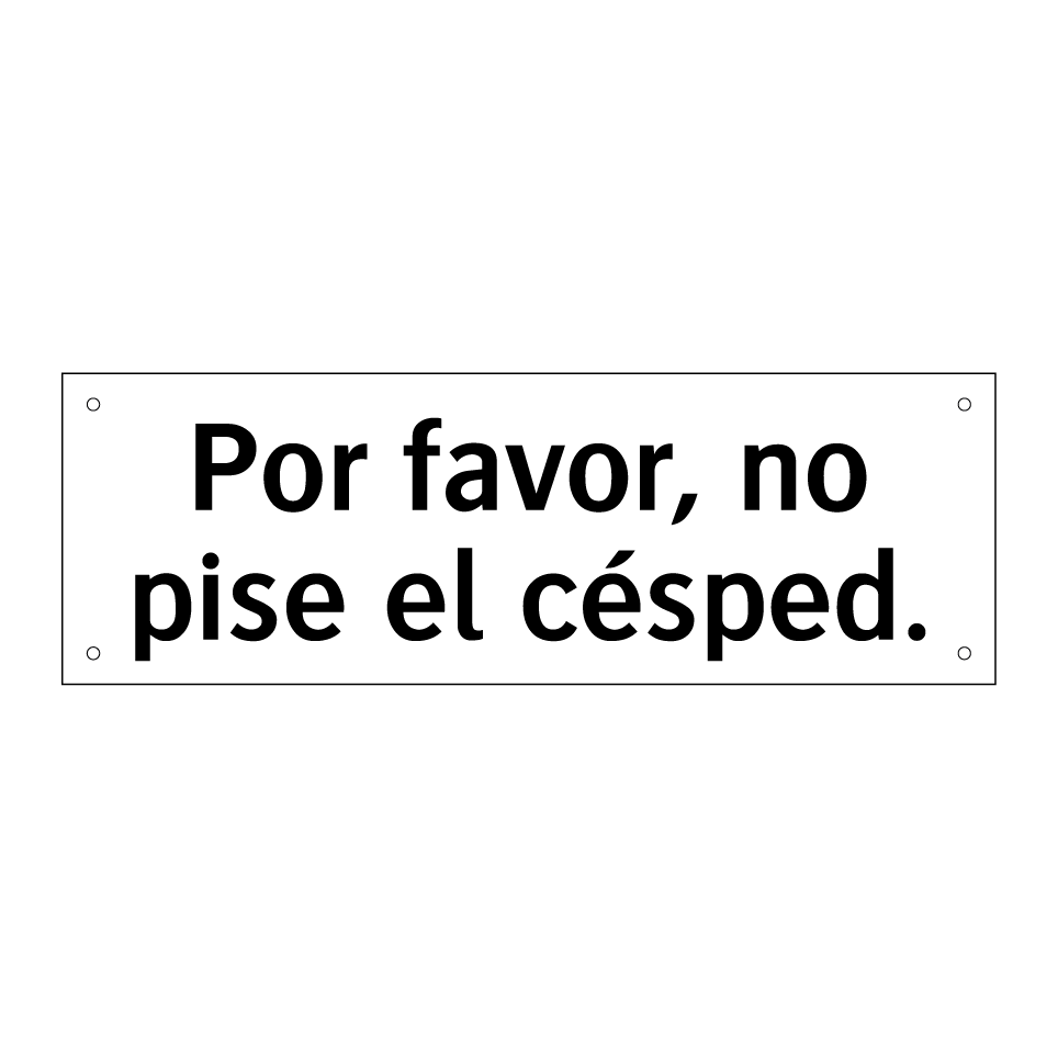 Por favor, no pise el césped.