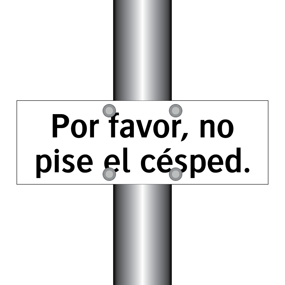 Por favor, no pise el césped.