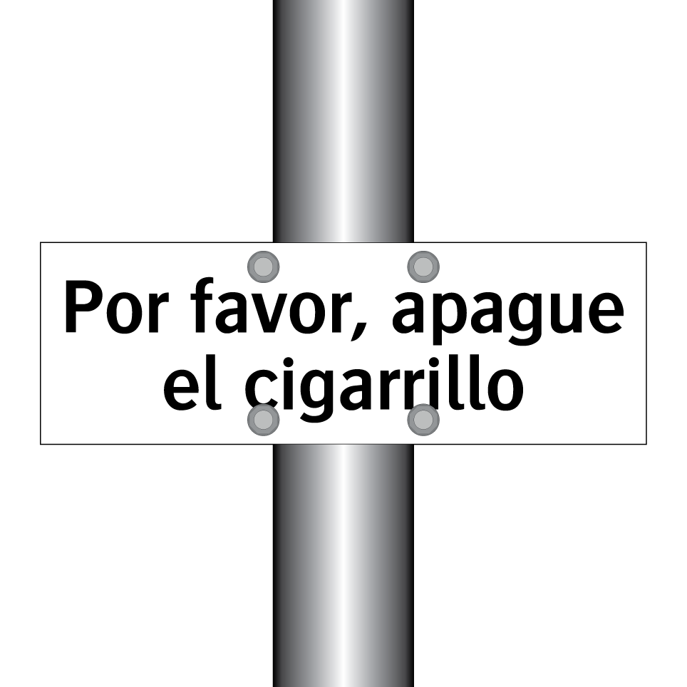 Por favor, apague el cigarrillo