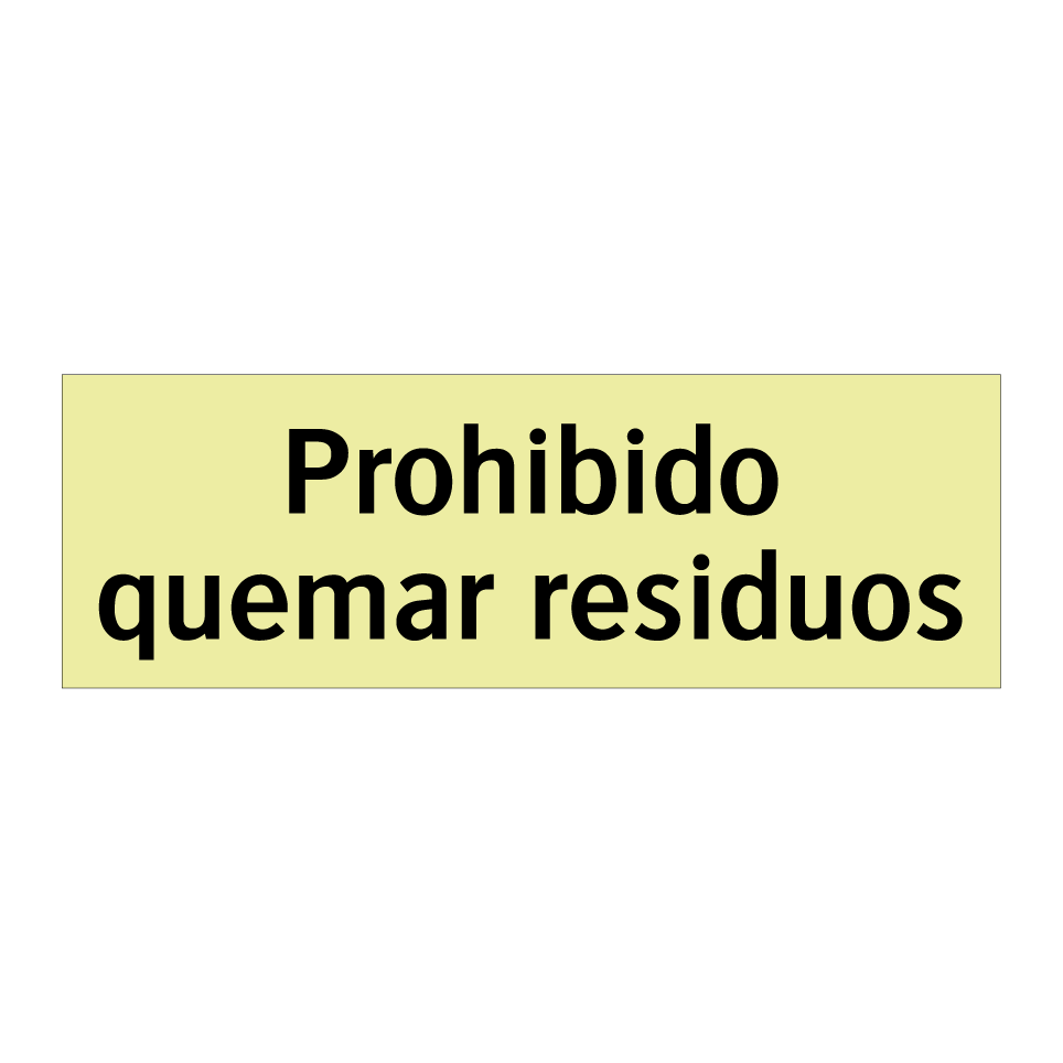 Prohibido quemar residuos