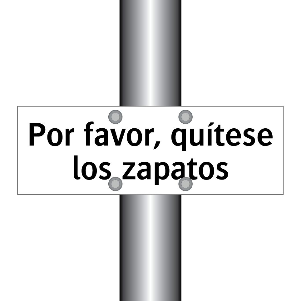 Por favor, quítese los zapatos
