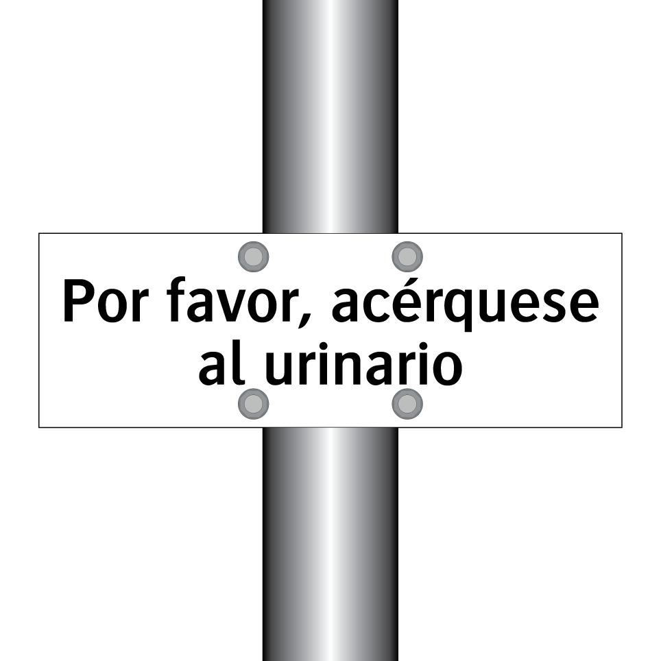 Por favor, acérquese al urinario