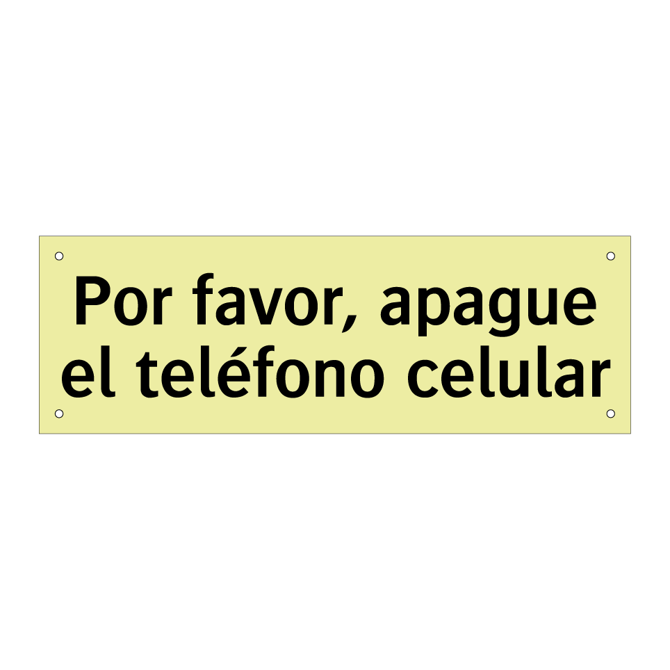 Por favor, apague el teléfono celular