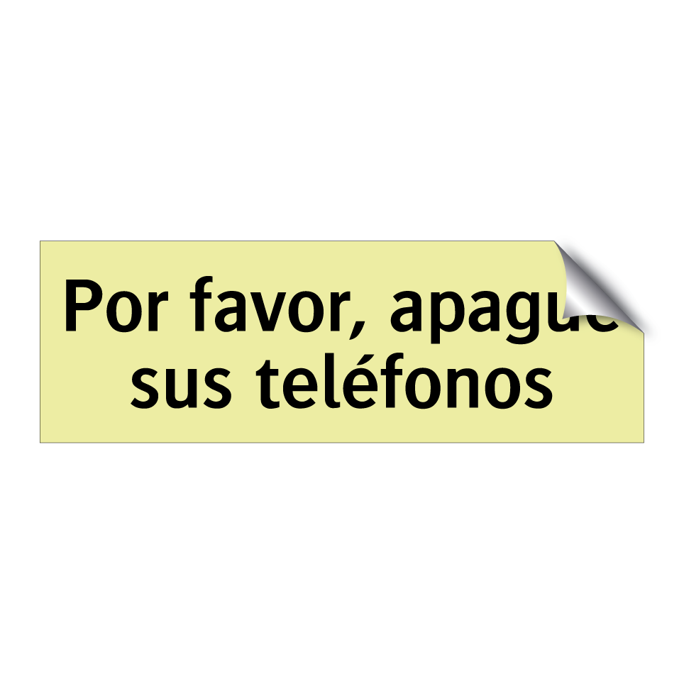 Por favor, apague sus teléfonos