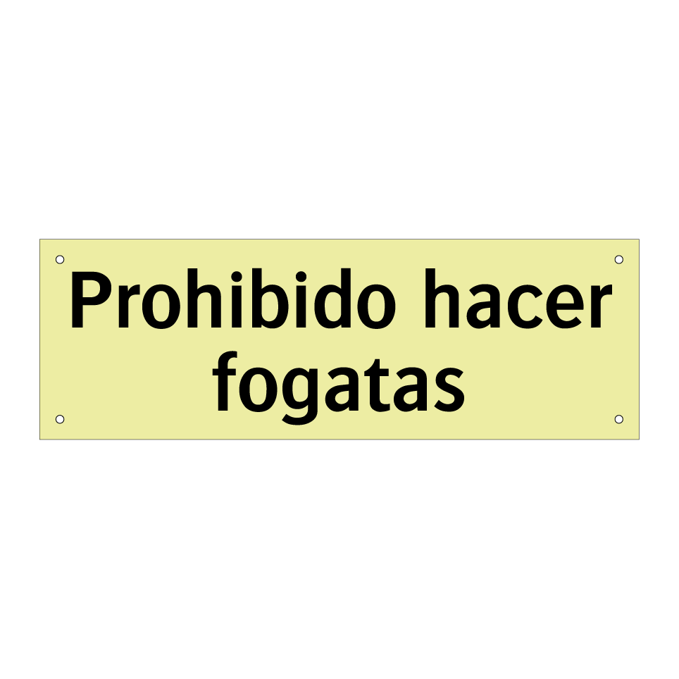 Prohibido hacer fogatas