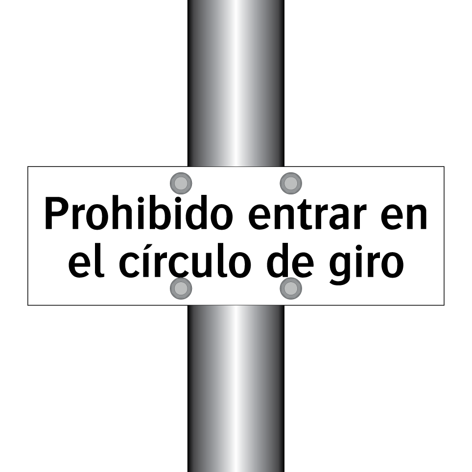 Prohibido entrar en el círculo de giro