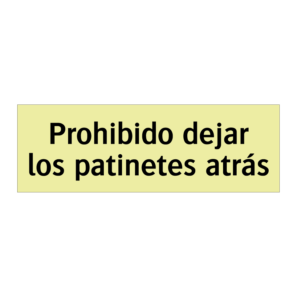 Prohibido dejar los patinetes atrás