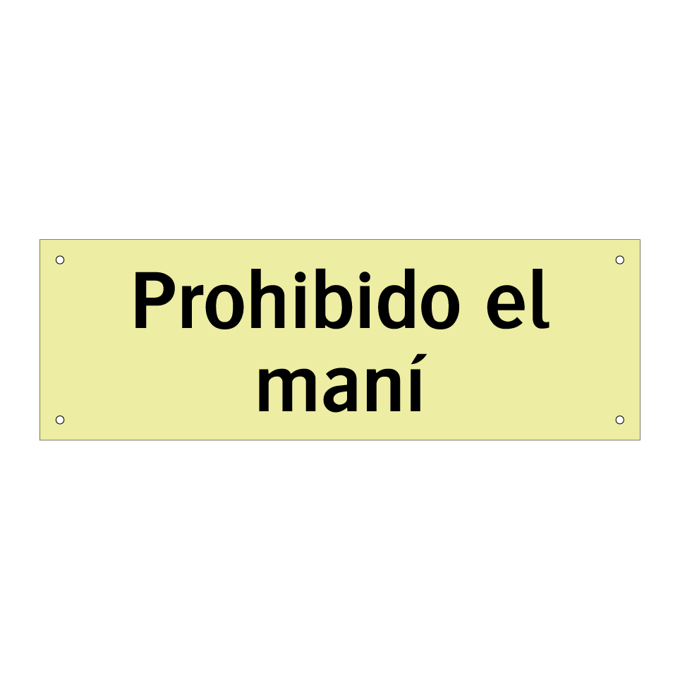Prohibido el maní