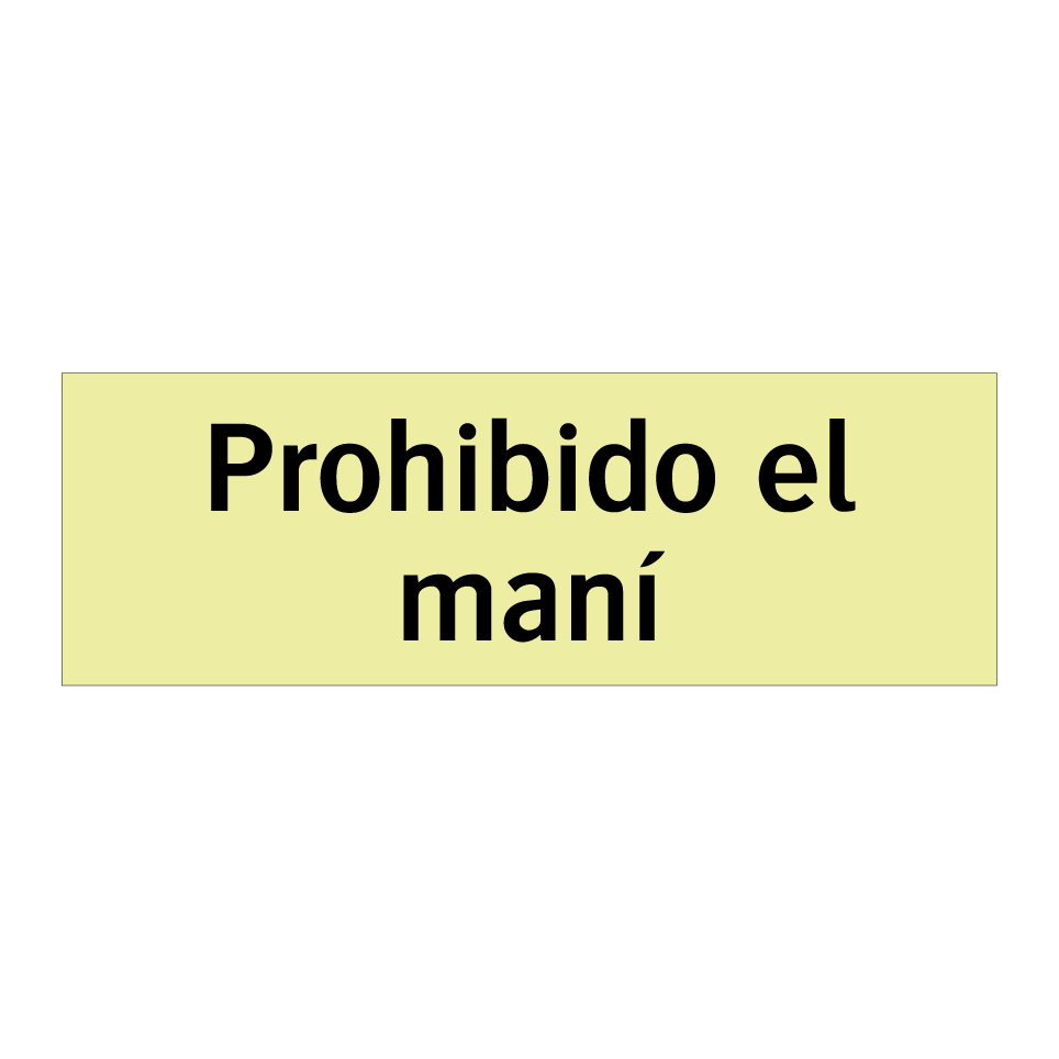 Prohibido el maní