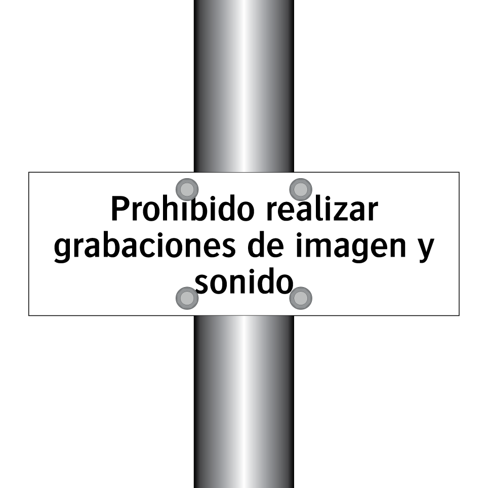 Prohibido realizar grabaciones de imagen y sonido