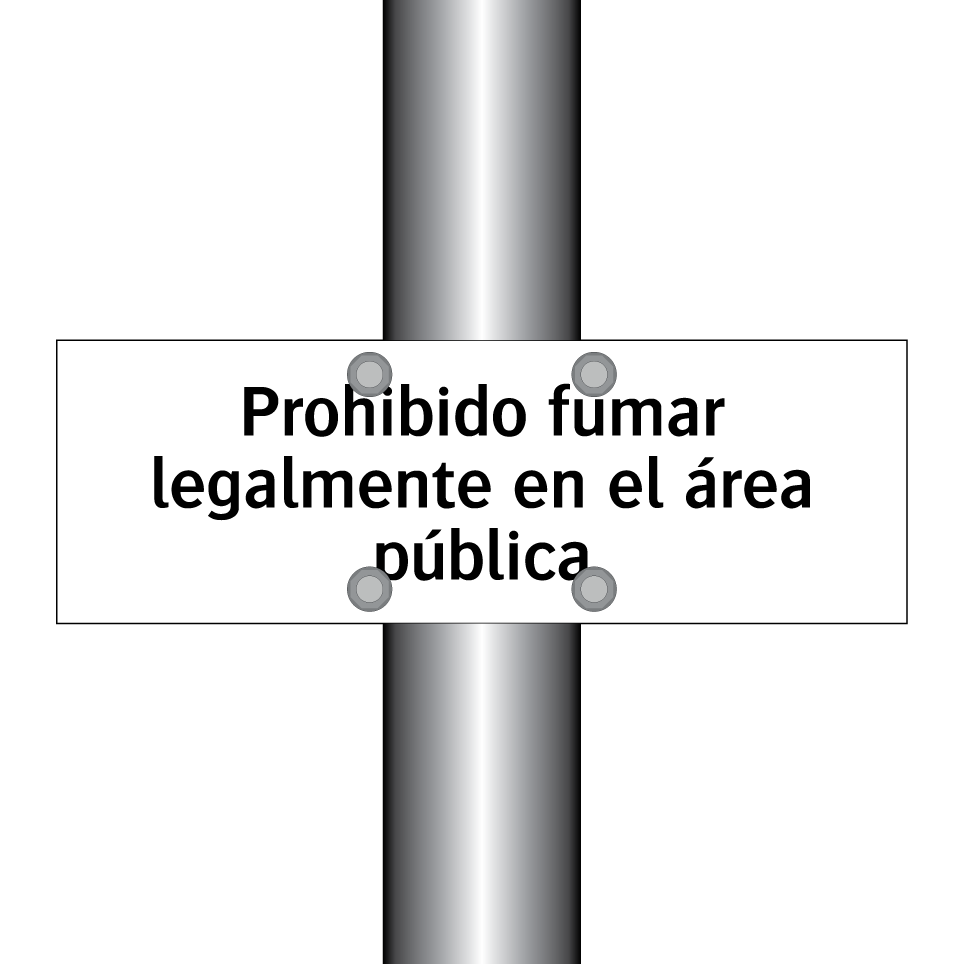Prohibido fumar legalmente en el área pública