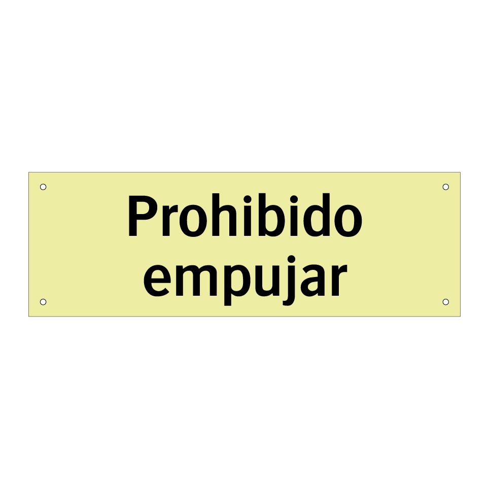 Prohibido empujar
