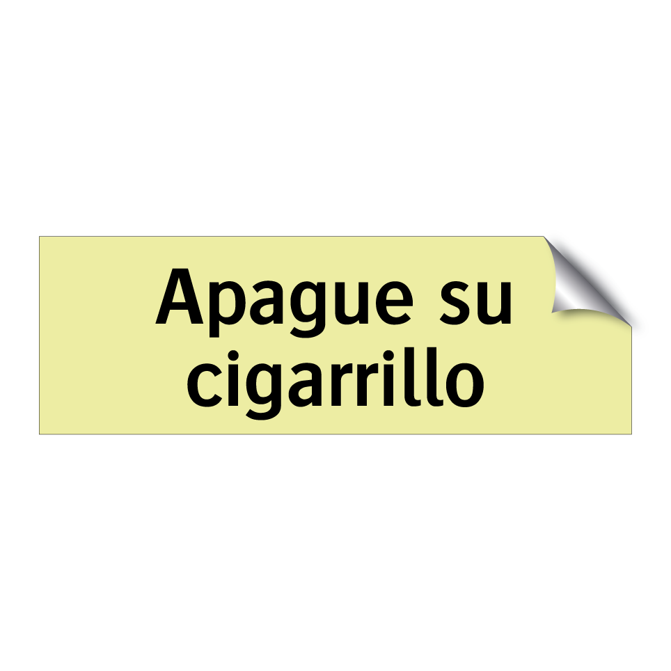 Apague su cigarrillo