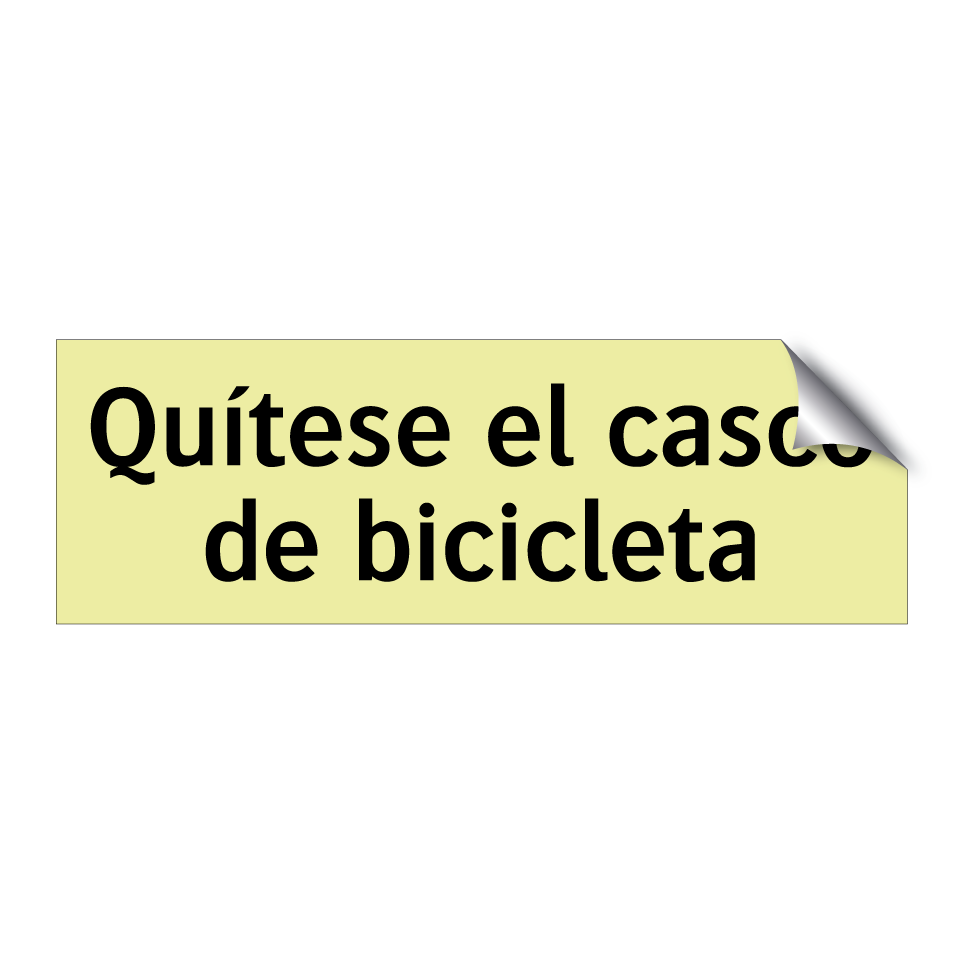 Quítese el casco de bicicleta