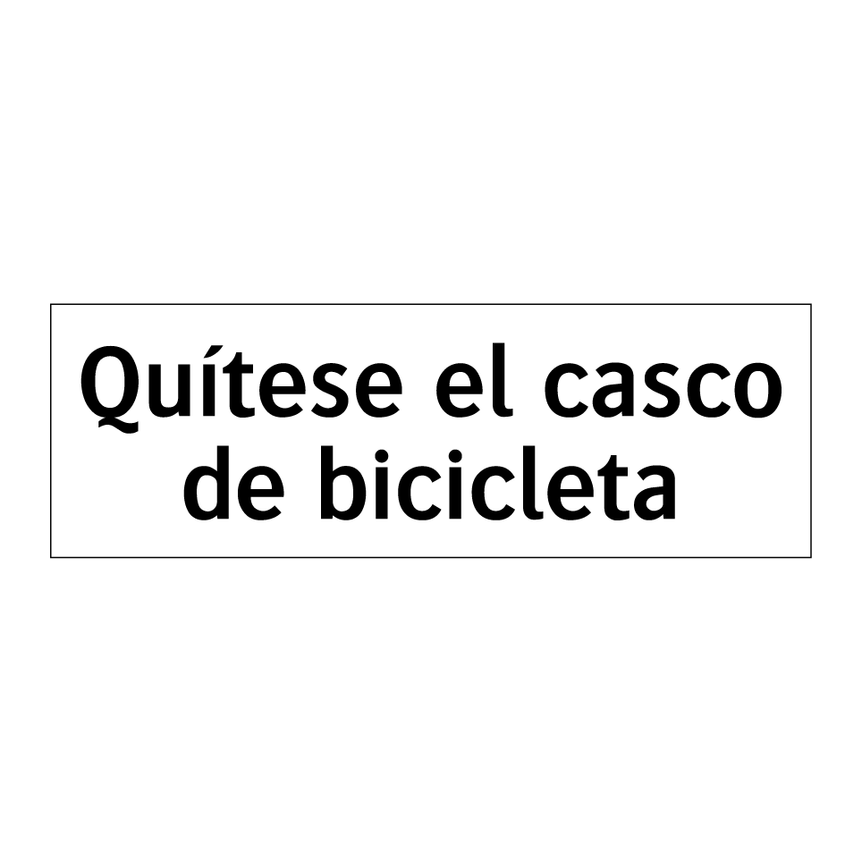 Quítese el casco de bicicleta
