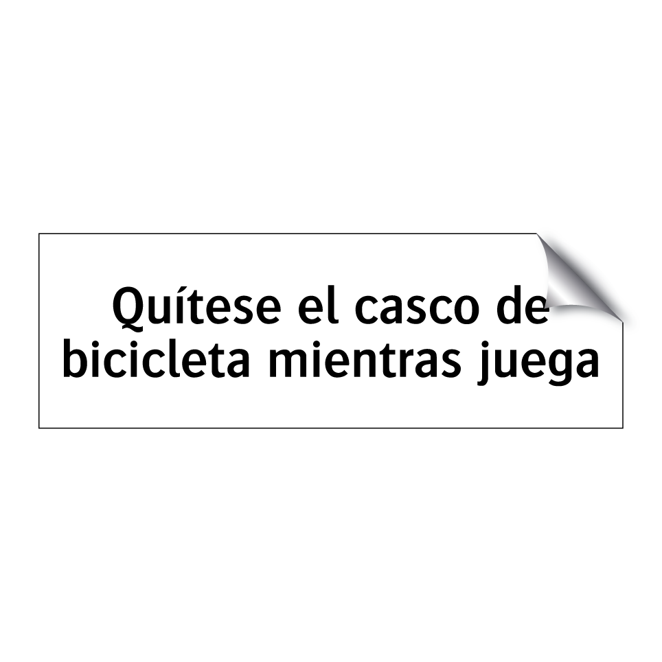 Quítese el casco de bicicleta mientras juega