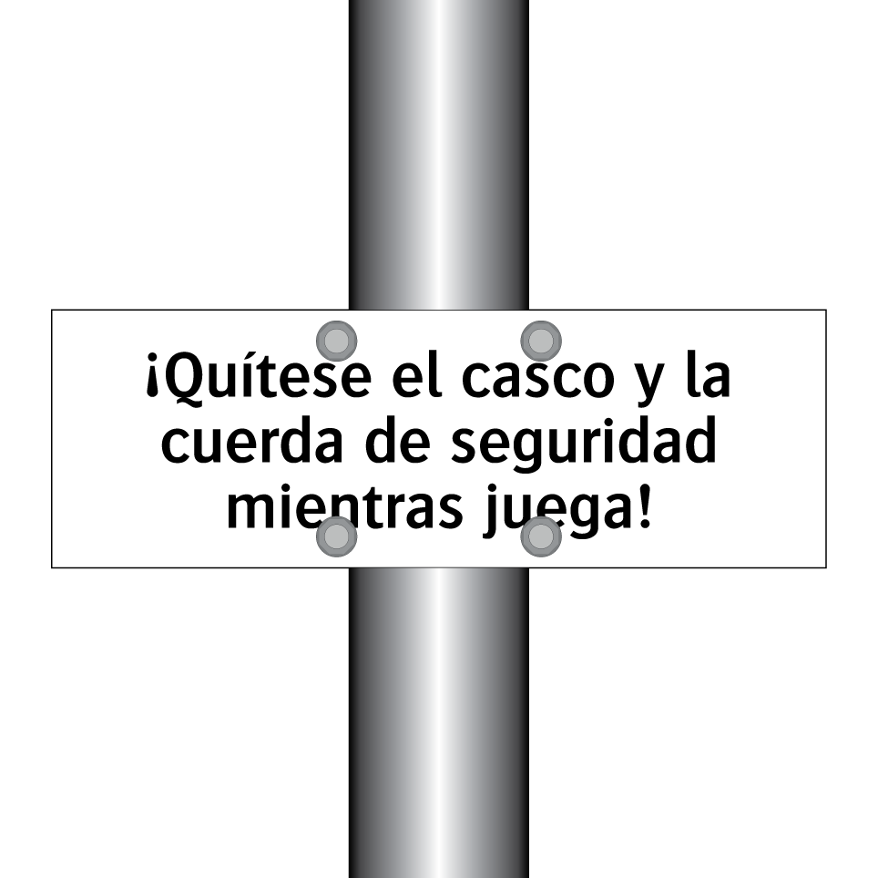 ¡Quítese el casco y la cuerda de seguridad mientras juega!