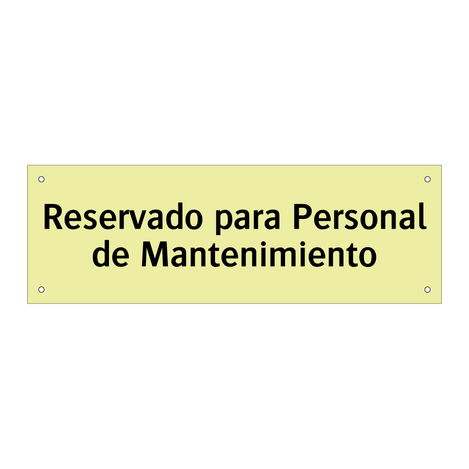 Reservado para Personal de Mantenimiento