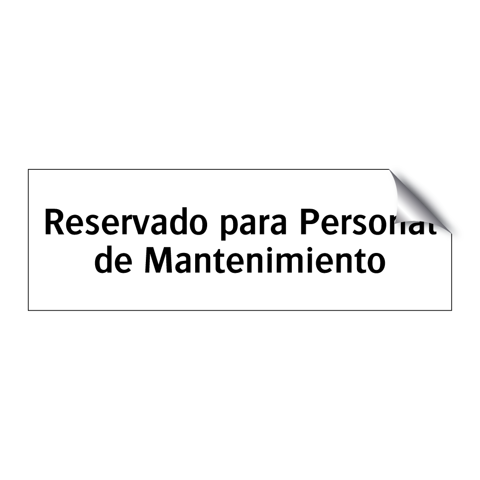 Reservado para Personal de Mantenimiento