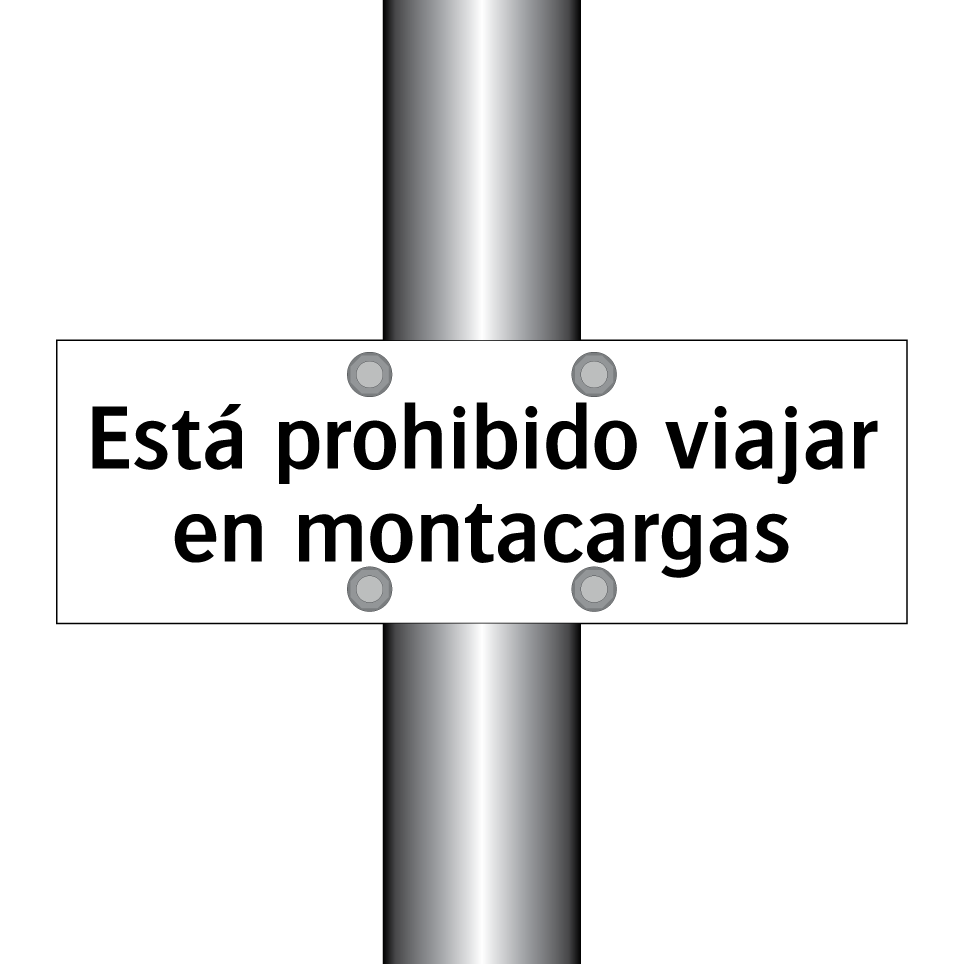 Está prohibido viajar en montacargas