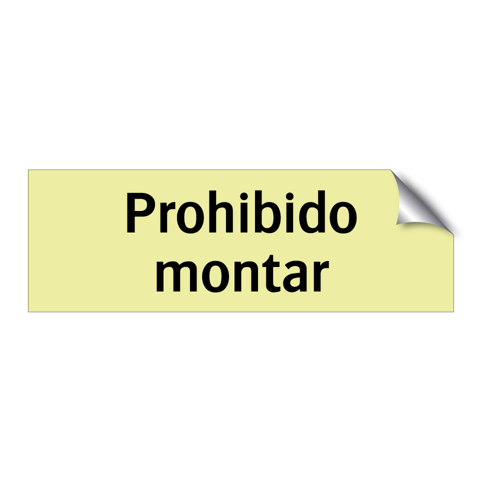 Prohibido montar