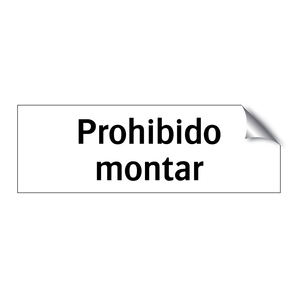 Prohibido montar