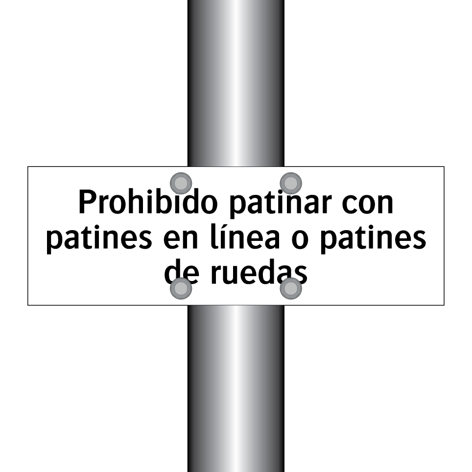 Prohibido patinar con patines en línea o patines de ruedas