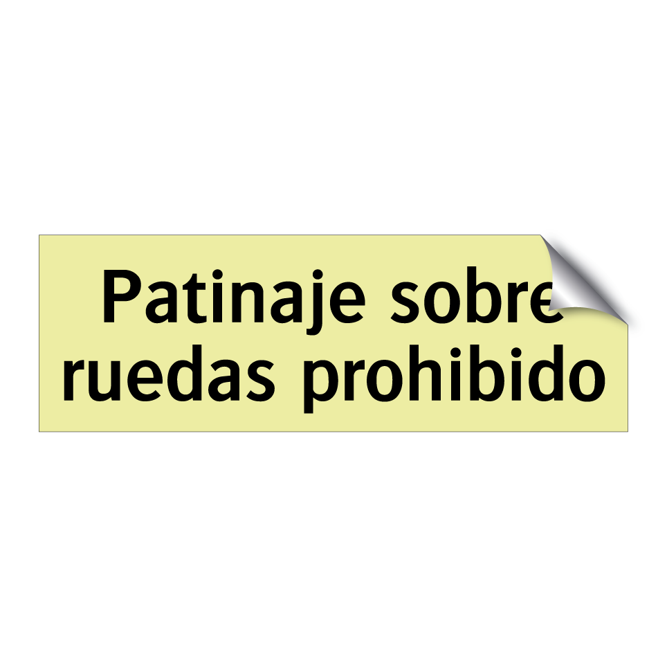 Patinaje sobre ruedas prohibido