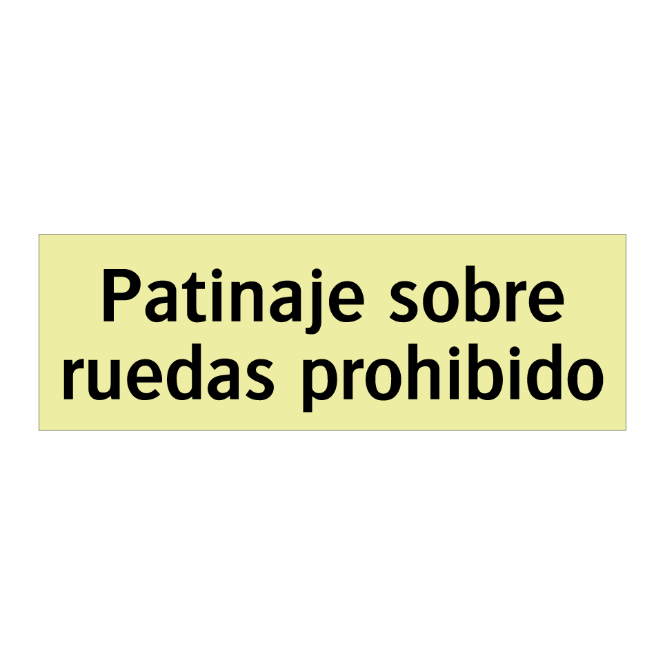Patinaje sobre ruedas prohibido