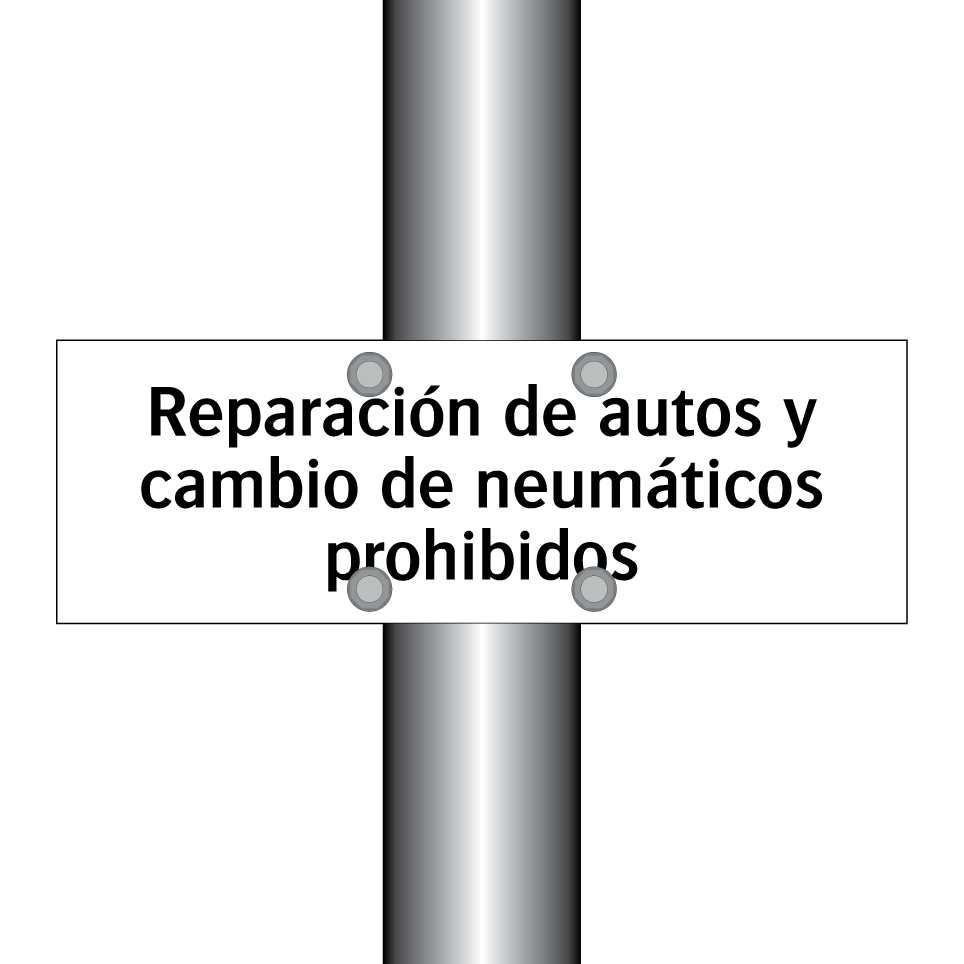 Reparación de autos y cambio de neumáticos prohibidos