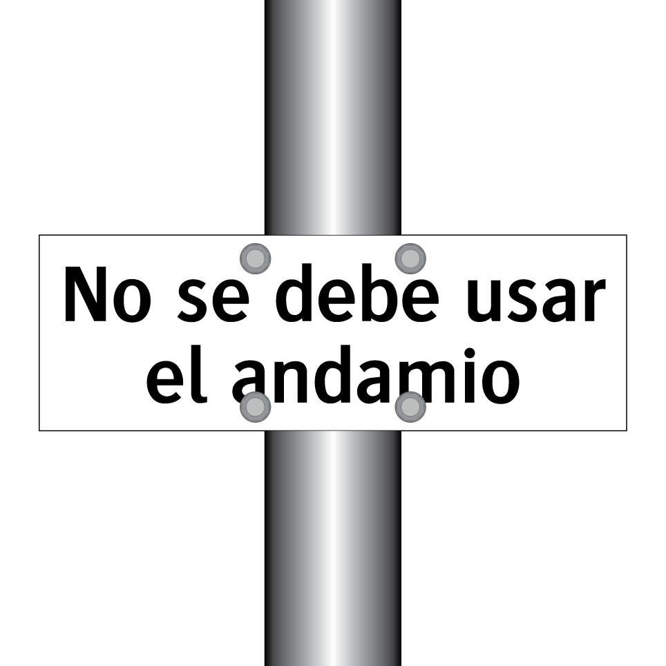 No se debe usar el andamio