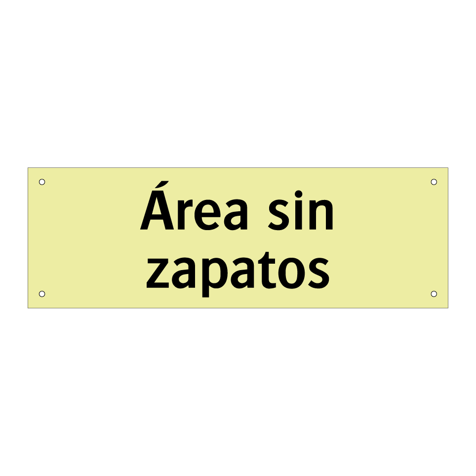 Área sin zapatos