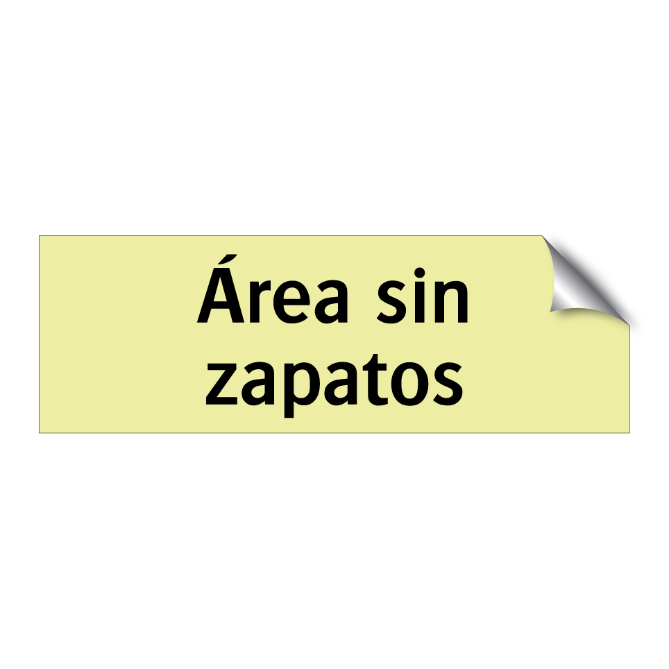 Área sin zapatos