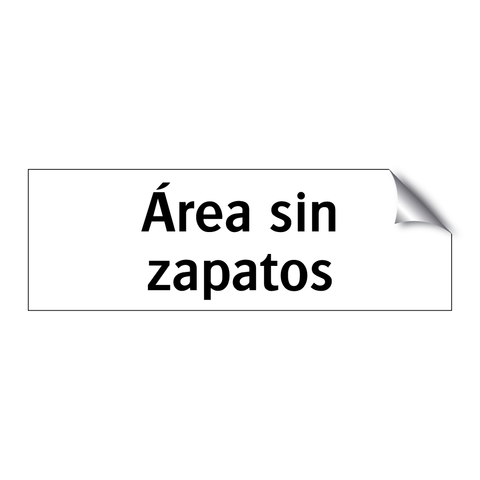 Área sin zapatos