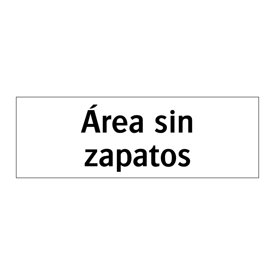 Área sin zapatos