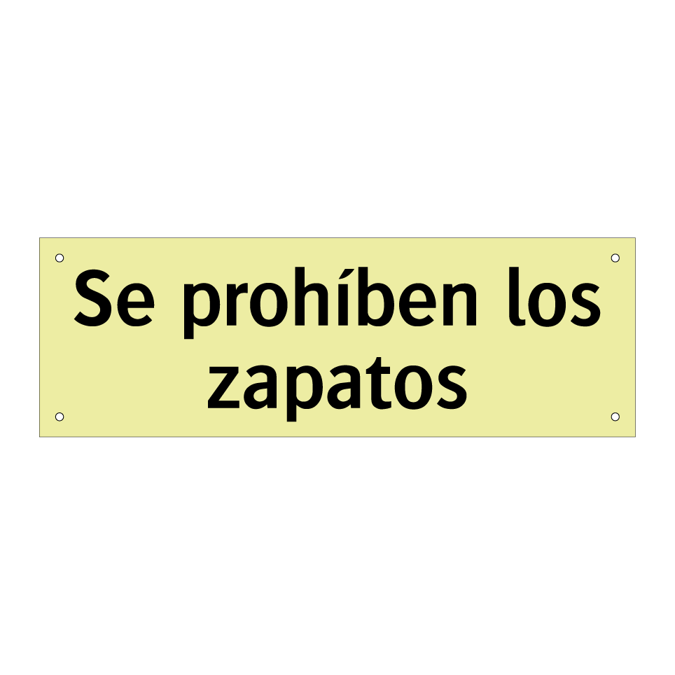 Se prohíben los zapatos