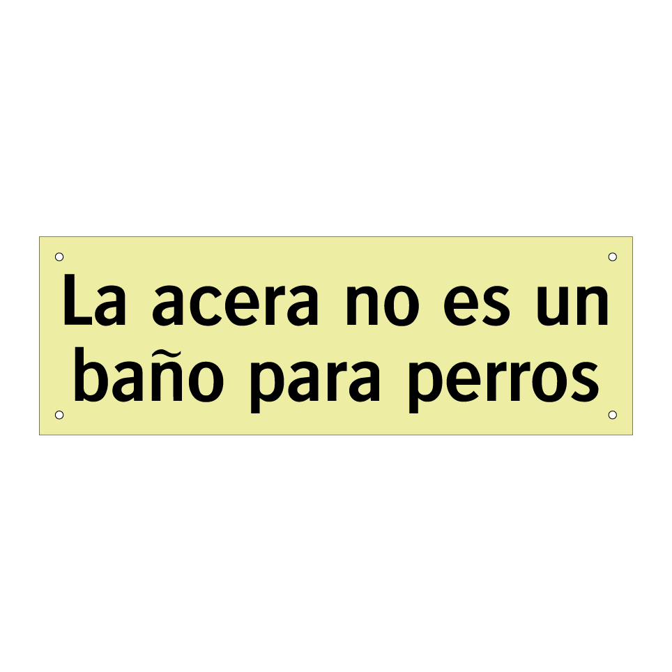 La acera no es un baño para perros
