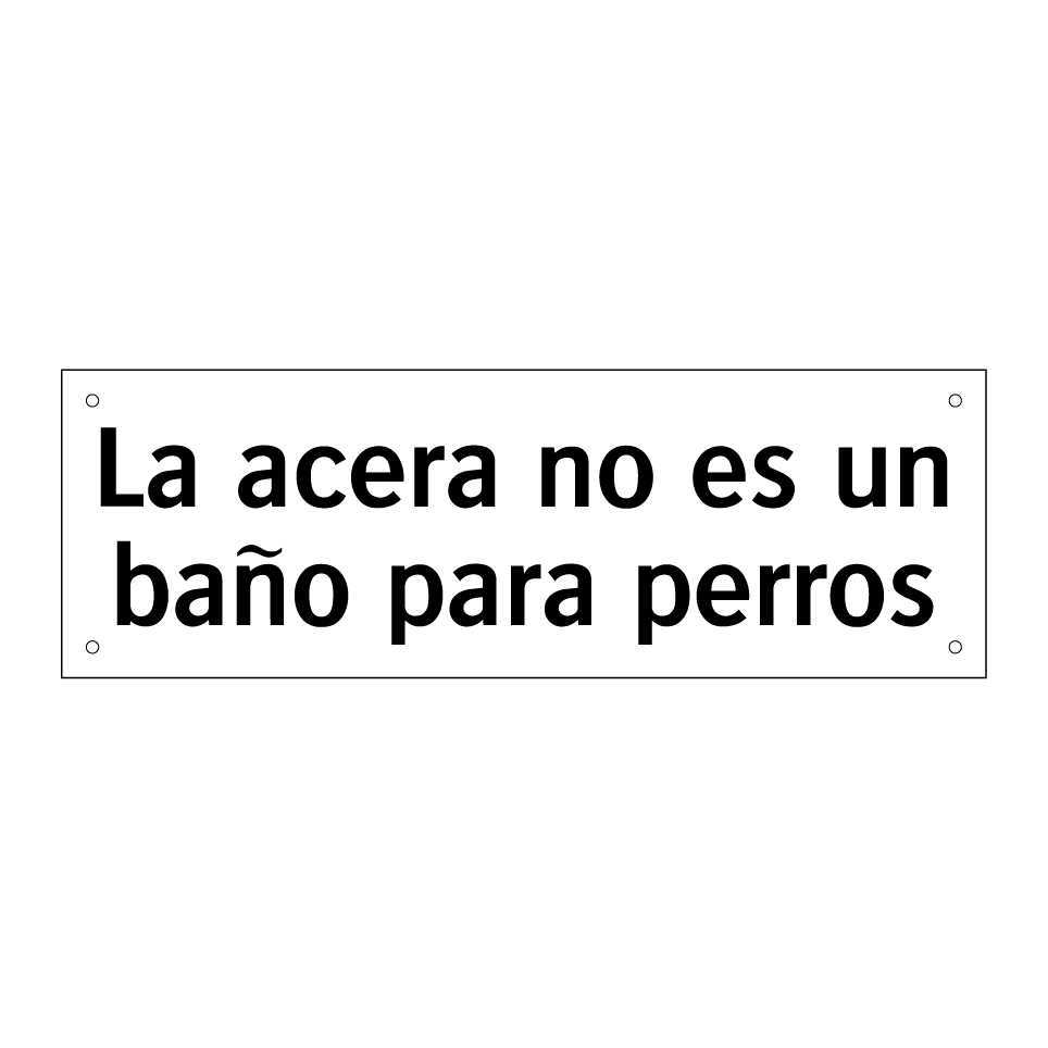 La acera no es un baño para perros