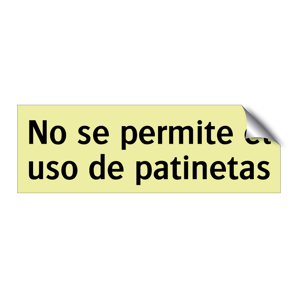 No se permite el uso de patinetas