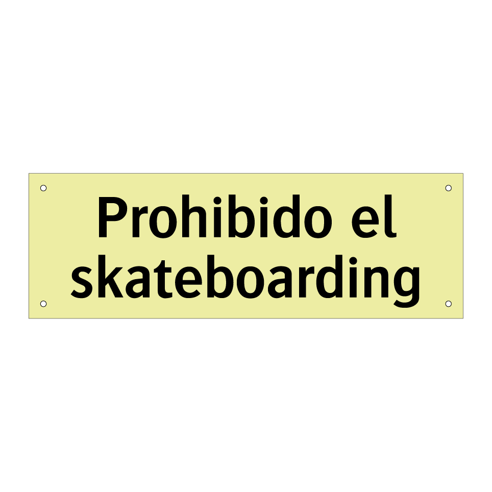 Prohibido el skateboarding