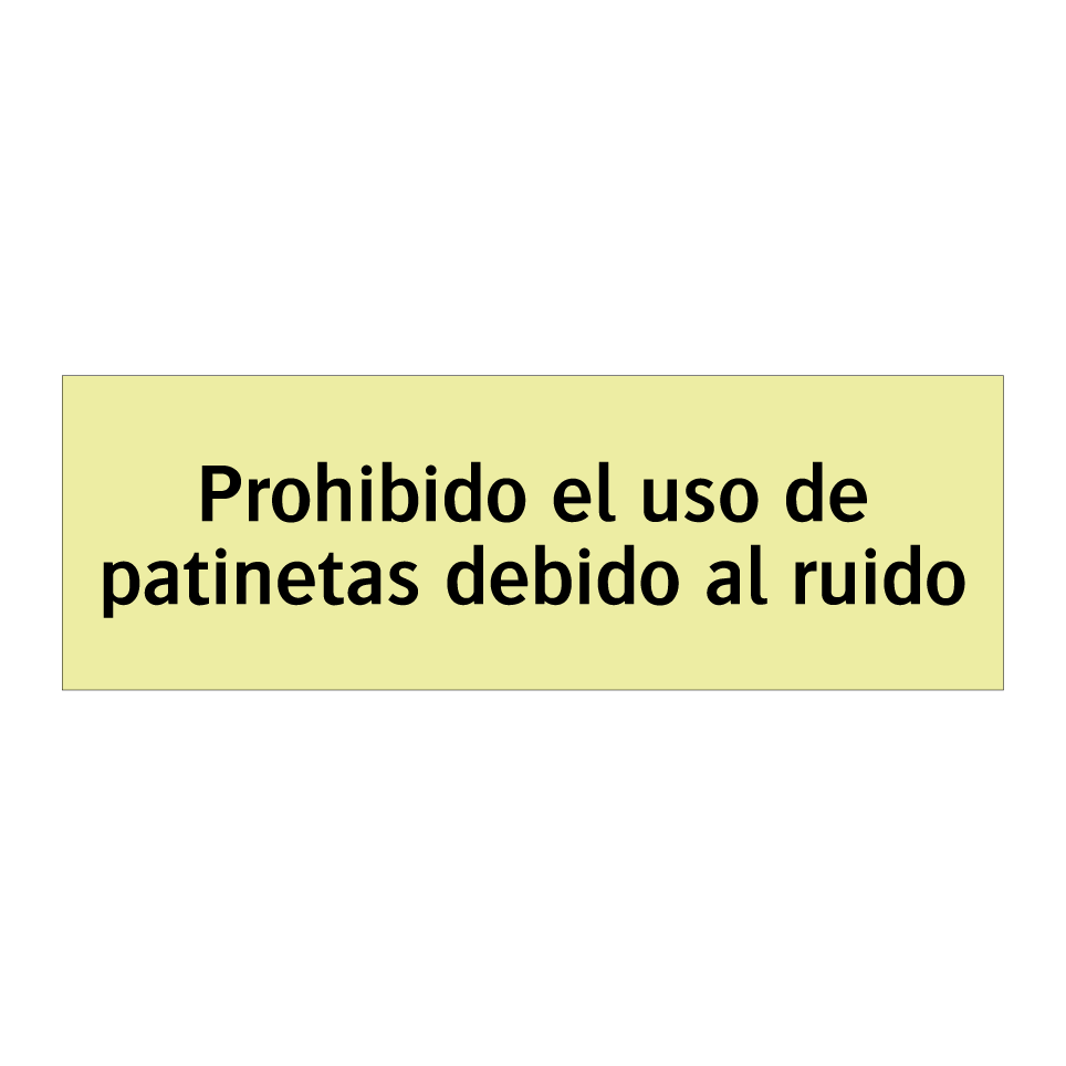 Prohibido el uso de patinetas debido al ruido