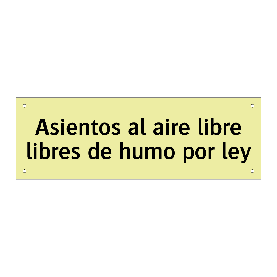 Asientos al aire libre libres de humo por ley