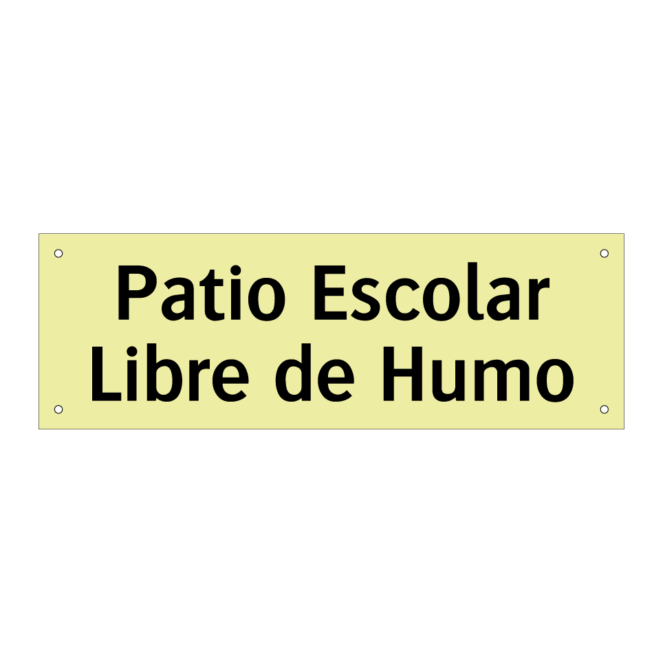Patio Escolar Libre de Humo